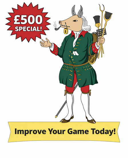 Picture of 10 x 45 minute lessons + 9 hole Playing Lesson